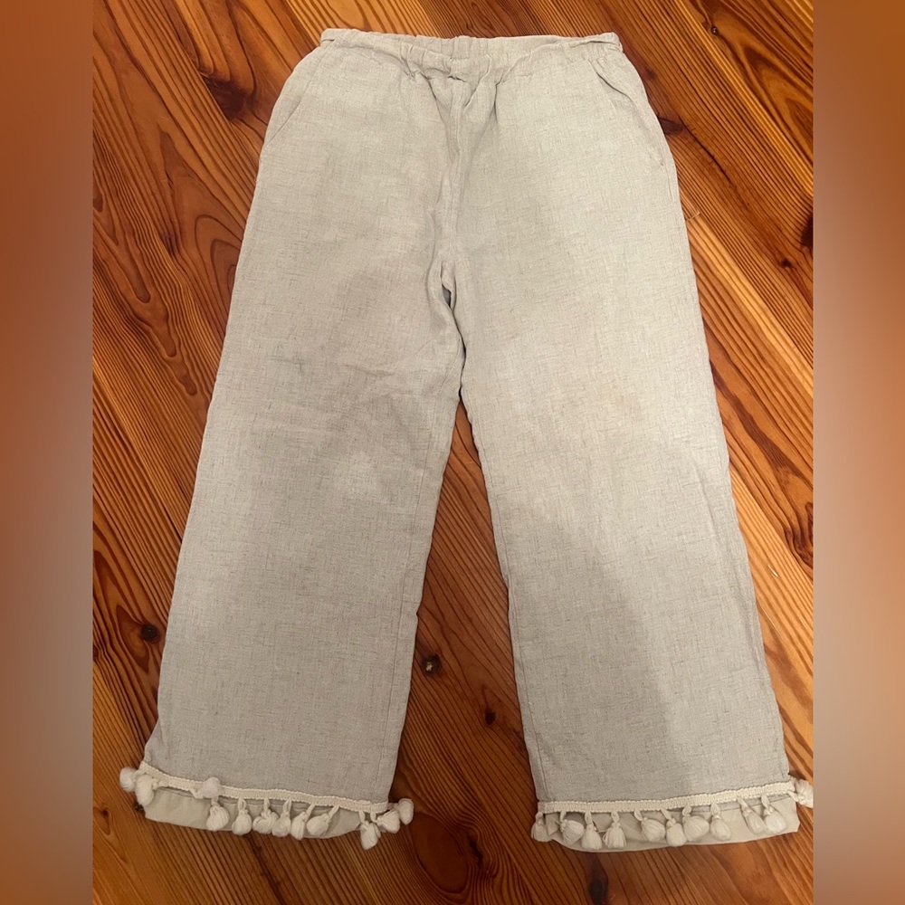 Lulu's Soft Gray Linen Pants